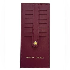 Badgley Mischka Wine 7 Card Slot Holder with Gold Detail